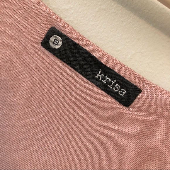 Krisa • S • Blush Pink Faux Wrap Peplum Tank Top - Picture 4 of 4